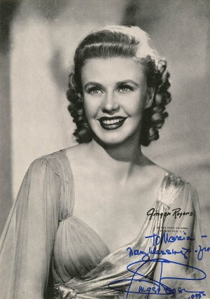 Ginger Rogers signed Portrait - SOLD
